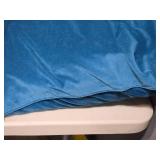 21" Velvet Covered Throw Pillow (blue)