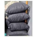 Lot of (4) 13" Cloth Covered Throw Pillow by Thymo (black)