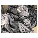 Lot of (3) Crystalene Fabric Stage Curtains (black/silver)