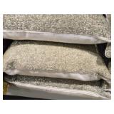 Lot of (3) 12" Beaded Finish Covered Throw Pillow by Pier 1 (silver)