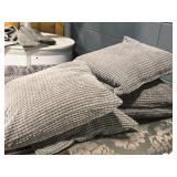 Lot of (5) 18" Courduroy Covered Throw Pillow (grey)