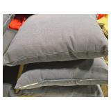 Lot of (3) 16" Cotton Covered Throw Pillow (navy blue)