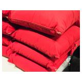 Lot of (4) 18" Polyester Covered Indoor/Outdoor Throw Pillow (solid red)
