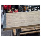 Industrial style Wood Top / Metal Bar Table 71" x 25 1/2" x 43"