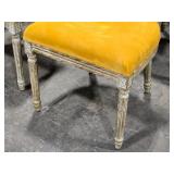 Lot of (2) Distressed Finish Wood Frame Oval Back Accent Chair - Manchester by Linon