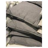 Lot of (4) 17" Cotton Covered Throw Pillows (charcoal grey)