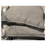 Lot of (4) 17" Cotton Covered Throw Pillows (charcoal grey)