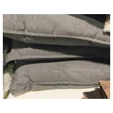 Lot of (4) 17" Cotton Covered Throw Pillows (charcoal grey)