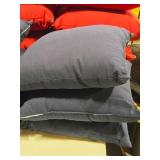 Lot of (3) 16" Cotton Covered Throw Pillow (navy blue)