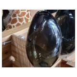 Lot of (2) Glass Table Vases by Holmegaard 6" x 12" (smoked) (tear drop)