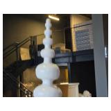 Lot of (1) Resin Decorative Floor Vase 13" x 48" (white)