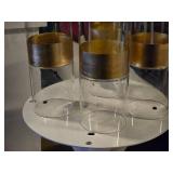 Lot of (4) Glass Cylinder Vase / Hurricane 4" x 14"