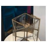 Geometric Clear Plastic Hanging Lantern 12" x 15 1/2"