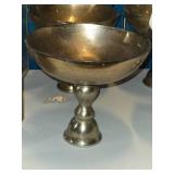 Metal Pedestal Bowl / Compote Bowl / Vase 12" x 12"