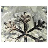 Lot of (~20) 8" Metal Snowflake Ornaments