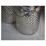 Lot of (4) Brooklyn Mercury Hobnail Hanging Jar 4 1/2" x 6 1/2"