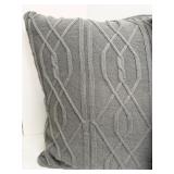 Gray Cable Knit Throw Pillows - Set of 2
