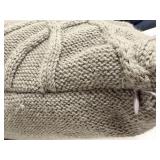 Gray Cable Knit Throw Pillows - Set of 2