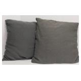 Gray Cable Knit Throw Pillows - Set of 2