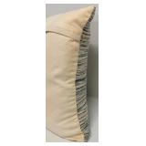 Surya Beige & Blue Striped Cotton Throw Pillows - Set of 2