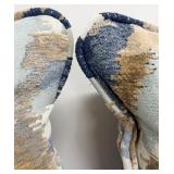 Throw Pillows - Geometric Ikat Pattern In Navy, Tan & Ivory -Matches Lot 305