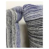 KAS Knit Throw Pillows 2-Pack Blue & White Stripe - Polyester Fill