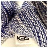 KAS Knit Throw Pillows 2-Pack Blue & White Stripe - Polyester Fill