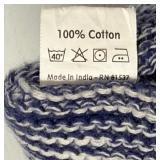 KAS Knit Throw Pillows 2-Pack Blue & White Stripe - Polyester Fill