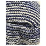 KAS Knit Throw Pillows 2-Pack Blue & White Stripe - Polyester Fill