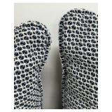 Pair of Navy & Cream Knit Throw Pillows - YKK Zippers