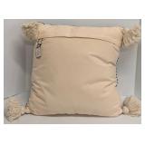 YKK Zipper Throw Pillows Set of 3 - Striped Rayon/Cotton, Damask & Crisscross