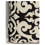 YKK Zipper Throw Pillows Set of 3 - Striped Rayon/Cotton, Damask & Crisscross