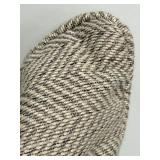 LAUD & DUNLAP Zipper 2-Pack Throw Pillows - Beige Herringbone & Geometric Hex Pattern