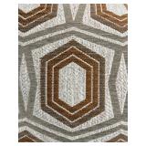 LAUD & DUNLAP Zipper 2-Pack Throw Pillows - Beige Herringbone & Geometric Hex Pattern