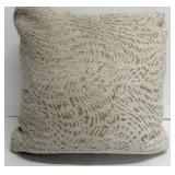 LAUD & DUNLAP Zipper 2-Pack Throw Pillows - Beige Herringbone & Geometric Hex Pattern