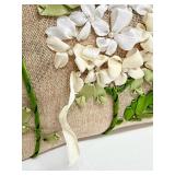 K&K Interiors Hydrangea Embroidered Pillow Set - 3 Decorative Cushions