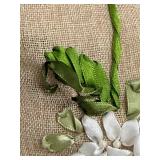 K&K Interiors Hydrangea Embroidered Pillow Set - 3 Decorative Cushions