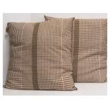 Creative Co-Op Square Woven Cotton Plaid Pillow Pair (Matches lot 225 & 226)