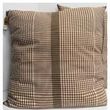 Creative Co-op Square Woven Cotton Plaid Pillows (Matches lot 224& 225)