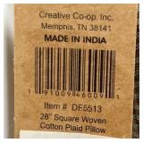 Creative Co-op Square Woven Cotton Plaid Pillows (Matches lot 224& 225)