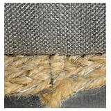 Gray Throw Pillows - 2-Pack With Jute Rope Trim