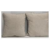 Throw Pillows - Geometric Pattern Taupe Gray, 2-Pack