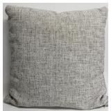 Throw Duck Feather/Down Pillows - Gray Textured Woven - 2-Pack with Dunlap Zippers