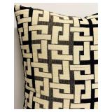 K & K Interiors Throw Pillows - Geometric Black & Cream - Lot of 4