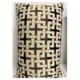 K & K Interiors Throw Pillows - Geometric Black & Cream - Lot of 4
