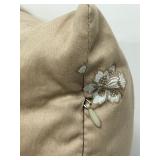 Beige Floral Throw Pillows 3-Pack