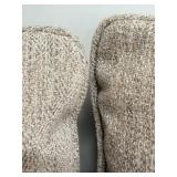 PAC Throw Pillows - 2-Pack Textured Beige Zippered Cushions