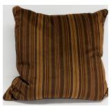 Sunbrella Cushions - 3-Piece Set Brown Stripe & Leaf Print
