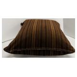 Sunbrella Cushions - 3-Piece Set Brown Stripe & Leaf Print