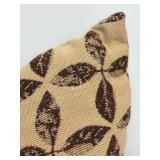 Sunbrella Cushions - 3-Piece Set Brown Stripe & Leaf Print